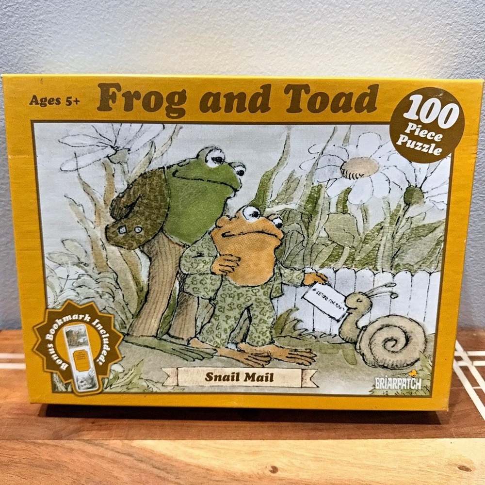 Briarpatch Frog and Toad Snail Mail 100-Piece Puzzle w/ Bookmark Ages 5+